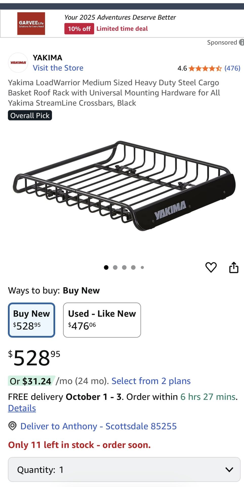 Yakima Load Warrior Cargo Basket