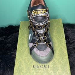 Gucci Flashtrek SEGA Green Removable Crystals 