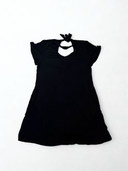 California Moonrise Black Open Back Tie Neck Dress Size Medium