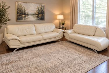 Genuine Italian Leather Sofa & Loveseat