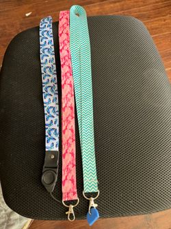 Set of 3 Printed Fabric Lanyards