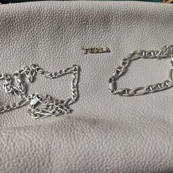 Silver  Chain And Bracelet  925.
