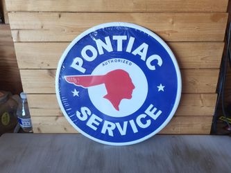 Pontiac Reproduction Metal Sign 12"