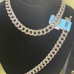 Silver necklace An Bracelet 