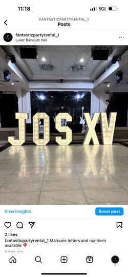 Marquee letters