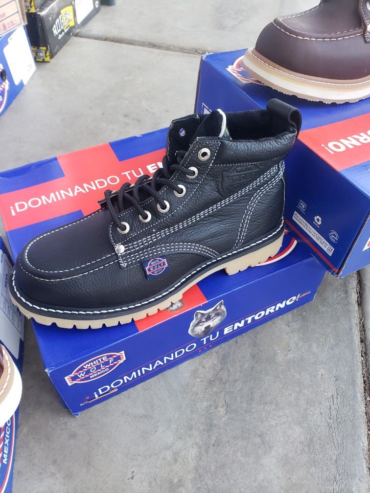 Botas De Piel De México Cómodas Para Trabajar Con Casquillo