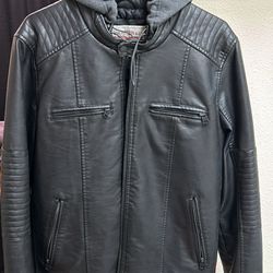 Levi’s Leather Hooded Jacket 
