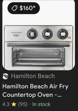 Hamilton Beach Air Fryer Countertop Toaster Oven