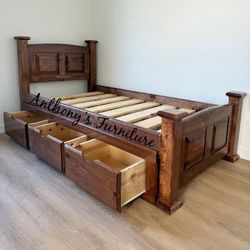 Twin Bed And Drawers 