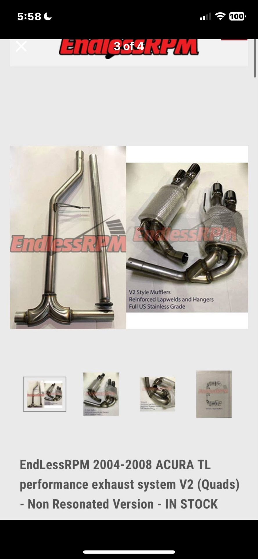2008 Acura TL-S EndlessRPM Exhaust & J Pipe