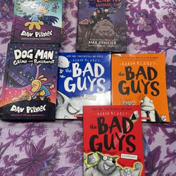 6 Elementary Books The Bad Guys Series Dog man The Last Kids On Earth