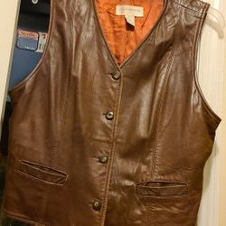 Brown Leather Vest