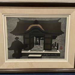 KIYOSHI SAITO (1(contact info removed)) 1963 Modernist Woodblock Print "KIYOMIZU KYOTO" 17/100