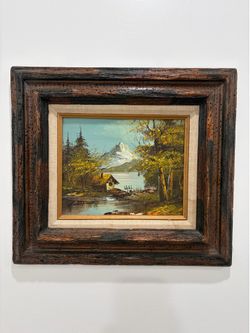 Guirio Tman Original Painting Mountain Landscape