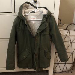 Olive Green Sherpa Jacket