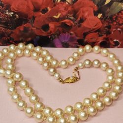 #2157, AKOYA JAPANESE CULTURED PEARLS CHOQUER, 24"IN
