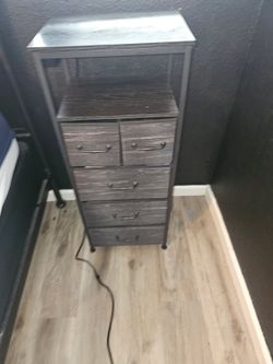 Black Dresser With Outlet 