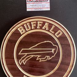 Handmade Buffalo Bills Wooden Carvin