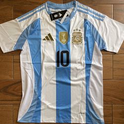 Argentina Messi 10 Jersey Playera Camisa Camiseta Azul Chica Mediana Grande XL Casa 