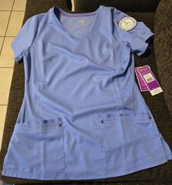 New Ceil Blue Scrub Set