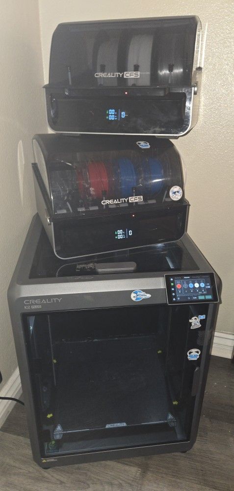k2 plus 3D multicolor printer w/2cfs machines.