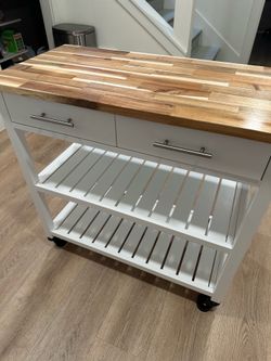 Kitchen Island Butcher Block Cart