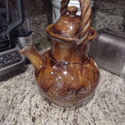 Ceramic Pitcher With Lid, Made In Italy. 16 Inches Tall And 10 Inches Wide 