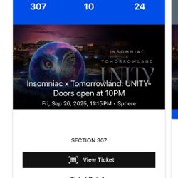 Insomniac at Sphere Friday September 26