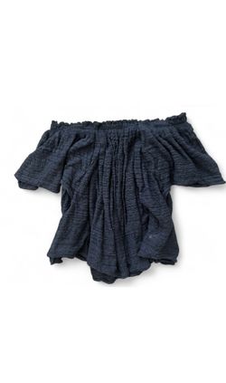 Free People Blue Off The shoulder Shirt Size Small 