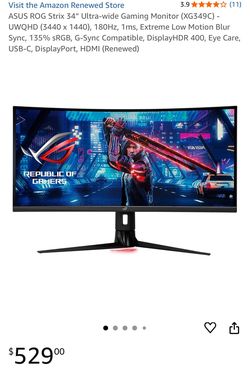ASUS ROG Strix 34” Ultra-wide Gaming Monitor