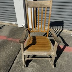 vintage wood rocking chair 