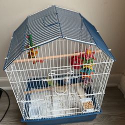 2 Birds Cage Toys Food Included