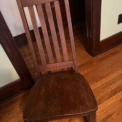Haywood Brothers Chicago, Illinois.  Original Oak, Rocking Chair Arts And Crafts Child Rocking Chair