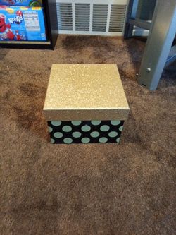Glitter Lid & Polka Dot Gift / Storage Box