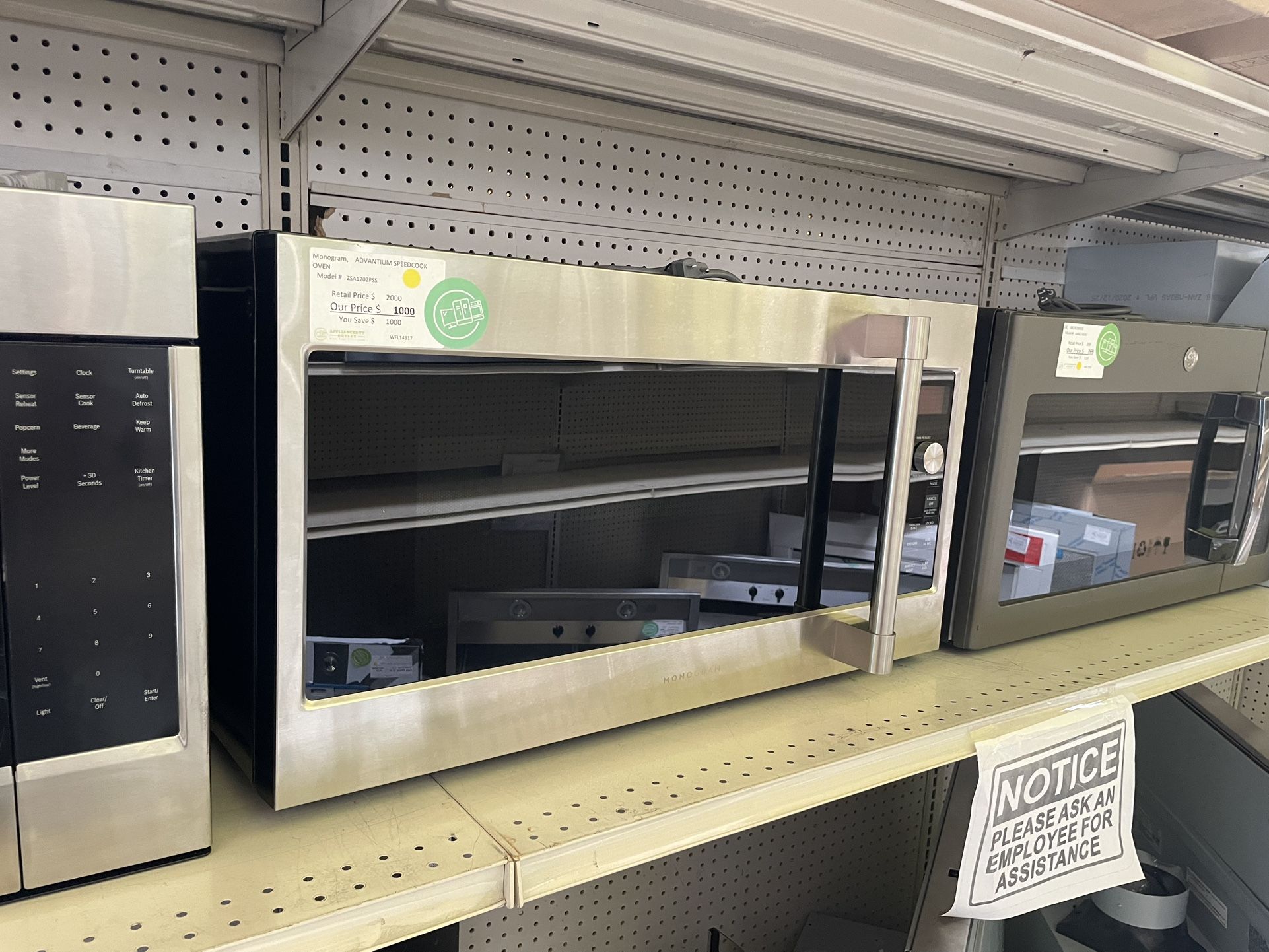 Ge Monogram OTR microwave and convection oven