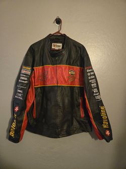 Chase Authentics NASCAR #42 Havoline Leather Racing Jacket