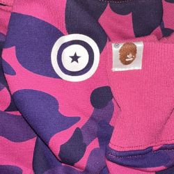 BRAND NEW BAPE Color Camo Shark Full Zip Hoodie 'Purple' Size M