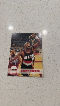 Terry Porter NBA Hoops Portland Blazers Card