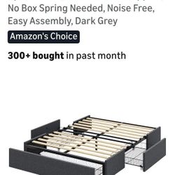 Bed With Under Storage, Metal   Grest Condition Bought Off AMAZON 