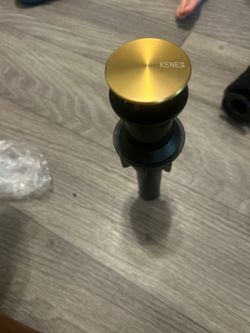 KENES Gold Black Pop Up Bathroom Sink Drain Brass Finish Vessel Vanity