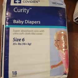 Curity Size 6 Diapers (8 Pack)