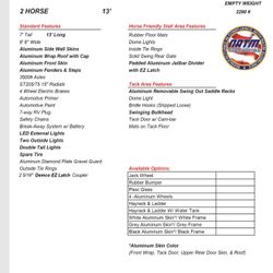 2H - 13' Maverick Steel Horse Trailer