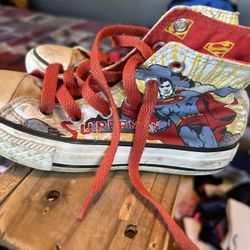 Super Man Shoes Kid All Star Converse Size 11