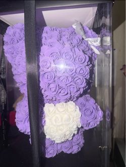 Artificial flower bear purple