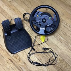 gaming wheel and pedals PC $80