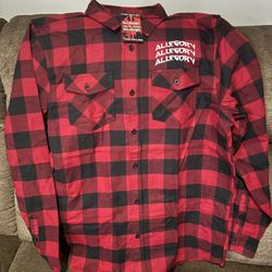 Allegory Label 006 "Berserk" Limited Edition Red/Black Flannel Shirt Men's XLarge 