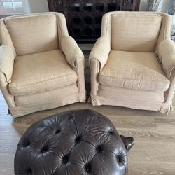 2 Cloth Club Chairs