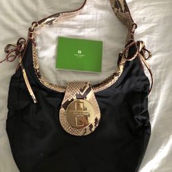 Kate spade handbag snakeskin trim