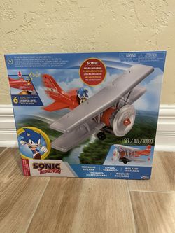 Sonic The Hedgehog Tornado Biplane Playset with 2.5" Sonic Action Figure NIB
