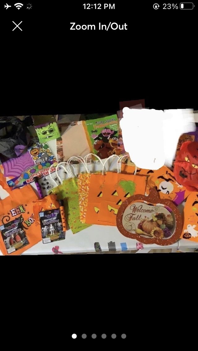 HALLOWEEN BUNDLE Gift bags, baskets, book, decor, etc.  Most all is NEW…Never used, in original packing